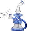 Różowe szklane bong recyklator dab platformy Hookahs shisha wodna rura szklana bong bong szklana akcesoria