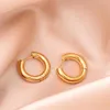 Hoop Earrings Chunky Thick Stainless Steel Huggie Simple Piercing Small Black Women Man Big Circle Hoops Earring Round Jewelry