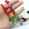 Link pulseiras ple contas de oração coloridas rosário pulseira de cristal de vidro c9gf