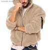 Vestes pour hommes 2023 hommes hiver nouveau double face arctique velours chaud à capuche fermeture éclair décontracté veste manteau T231109