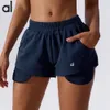 Lu Lu Yoga AL Shorts Mujer Verano Suelto Casual Deporte Limones Fitness Pantalones Playa Pantalones Cortos De Baile