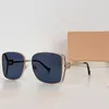 Armação de metal quadrada de luxo com óculos de sol de grife 1: 1 de alta qualidade SMU15YS moda masculina e feminina UV400 conexão de letra lateral pernas espelhadas Lunettes ao ar livre