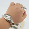 Stud Manchet Bangle met ring voor vrouwen 18K vergulde armband sieraden Nigeriaanse bruiloft cadeau Dubai uitgehold ontwerp 231109