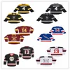 남자 영화 J.cole Hockey''nhl''Jerseys 14 Forest Hills Dr. 자수 Jason Vorhees 13 금요일 13 번째 흑인 저지 블랙 흰색 옐로우 윌 스미스 벨-에어 (벨 에어) 4와 칸다