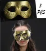 Halloween vuxen prom party mask men039s retro jazzmaskan antika rom platthuvud snidade mask5792566