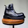 Retro prawdziwe skórzane buty luksusowe buty ręcznie robione mody mężczyźni Wodoodporne buty męskie buty butów męskich