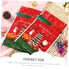 250 Pcs Christmas Gift Bag Drawstring Cookie Bags Christmas Cellophane Bags Christmas Sweet Bags Gift Wrapping Pouch Stocking Stuffers Chrismas Gifts