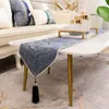 Table Runner Avigers Modern Luxury Striped Table Runner High precision Jacquard Table Runner for Home Art Decor Wedding Beige Turquoise 230408