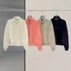 2023 New Men's and Women's Sweater Fashion Brand Essentialsweatshirt New Flocking Loose Zip Sweater Mock Neck Casual Cardigan Coat {category}