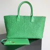 10a designer médio cabat sacola de luxo feminino atemporal bolsa flexível pele cordeiro couro verde preto moda senhora sacos de compras