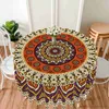 Table Cloth Vintage Flower Circular Tablecloth Waterproof Color Dining Table Cover Multi-purpose inch Tablecloth R231109