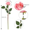 Flores decorativas 7cm flor artificial seda rosa flanela único ramo falso borgonha diy decoração de festa em casa decoração de casamento