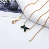 Never Fading 18K Gold Plated Luxury Brand Designer Pendants Necklaces Crystal Stainless Steel Letter Choker Pendant Necklace Chain Jewelry Accessories Gifts