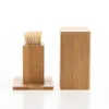 Toothpick Holders 1Pcs Bamboo Box With Lid Portable Household el Restaurant Kitchen Tooth Pick Storage Boxes Decoration Tools 231108