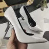 Scarpe eleganti con tacco alto Décolleté firmati da donna Sandali estivi Décolleté sexy con cinturino alla caviglia in pelle verniciata