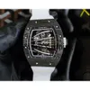 Carbon Rm059-01 SUPERCLONE Actief Tourbillon-horloge Rm59-uurwerk Mechanische vezelkast Saffierspiegel Sporthorloges Yohan Blake 131 Luxe horloges
