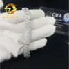 Aangepaste 10mm Hip Hop Iced Out Sieraden Pass Diamond Tester Sterling Sier Vvs1 Moissanite Cubaanse Link Armband