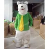 성인 크기 북극곰 마스코트 의상 할로윈 만화 캐릭터 의상 복장 Xmas 야외 파티 복장 유니스진 프로모션 광고 의류