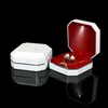 Jewelry Boxes Led Lighted Double Ring Earring Pendant Box Plastic Luxury Jewellery Gift Display Packing Case with Custom Available Dropsh 231108