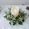 Decorative Flowers Christmas Ornaments Candle Holder Candlestick Wreaths Centerpiece Artificial Cherry Pinecone Garland Year Xmas Wedding