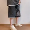 Männer Shorts Männer Kleidung Schwarz Grau Patchwork Tasche Cargo Quarter Baggy Hosen Sommer Koreanische Mode Kurze Homme Streetwear