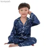 Pyjamas 2021 nouveau automne bébé enfants filles garçons dessin animé Animal pyjama imprimé ensemble à manches longues bouton Blouse hauts + pantalon ensemble de pyjamas 1-6YL231109