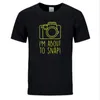 Heren t shirts 2023 zomer ik ga pographer camera combineren Present Joke Humor bedrukt t-shirt heren shirt