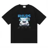 T-shirts voor heren Rhude's nieuwe lente-zomer F1 Grand Prix Motor Racing Cotton Round Necked T-shirts voor mannen en vrouwen