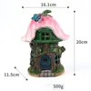 Garden Decorations Creative Solar Tree House With Light Outdoor Balcony Lamp Decoration Courtyard Resin Handicraft Ornament