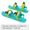 스노우 보드 바인딩 미니 스키 스케이트 스키 부츠 스키 보드 조정 가능한 십대 짧은 미니 스케이팅 스키 신발 휴대용 배낭 231109