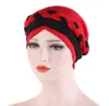 Tvåfärg mjuk stretchig afrika Braid Hijab Caps Muslim Wrap Turban Hat Fashion Headtie Inner Hijabs Bonnet Ready to Wear