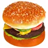 Party Decoration Simulation Beef Burger PU Burgers Models Veggie Cheese Fake Delicate Child Dining Table Accessories