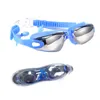 Goggles Vuxna simglasögon med öronpropp professionella poolglasögon anti dimma män kvinnor optisk vattentät glasögon simning dykutrustning p230408