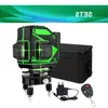 -10-45 12 linhas 3D autonivelante 360 graus linha laser verde cruzada horizontal e vertical com bateria de tripé Ptonk