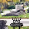 Dekoracje ogrodowe przeciw ruroczkowym wstawce oporne na zużycie nie do łatwego złamania metalowego motyla kształt cmentarza