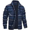 Męskie Parkas Winter Plaid Cotton Jackets Mens Długie rękawowe pikowana flanelowa kurtka koszulka Multi-Pockets Turwear Coats Tops 231109