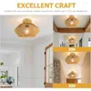 Pendant Lamps Round Recessed Light Fixtures Rattan Flush Mount Ceiling Metal Modern Style Lamp