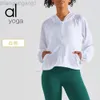 Desginer Aloo Yoga Femmes Veste Tops Crème Solaire Vêtements Femmes D'été Ultra Mince Respirant Protection UV Extérieur Nouveau Glace Soie Crème Solaire Vêtements Manteau