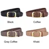 Belts Gold Buckle Women's Leather Trendy Skinny Black Fashion Belt Luxury For Women Jeans Pants