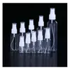 PET Transparent Sprayer Bottles 5ml 10ml 15ml 20ml 30ml 50ml 60ml 80ml 100ml 120ml Clear Cosmetic Plastic Packaging Travel Perfume Liquid Atomizer Pump Container