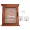 Хранение одежды, 2 шт., винтажный деревянный держатель для ключей в европейском стиле, коробка с подвесными крючками, коричневый цвет