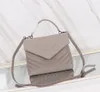 Bolsas de ombro de qualidade Bolsas de luxo Bolsas de moda feminina Cor sólida Sacola em forma de S Bolsa de pele de bezerro preta Clássicos Diagonal Pele de crocodilo Bolsa envelope elegante