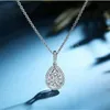 AAA Zirkon Water Drop Hang ketting Rhinestone CZ Vrouwen bruiloft kettingen sieradencadeau