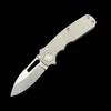 Andrew Demko Shark Cub Deep Carry Roulement en céramique Poignée en titane Mark S35VN Poche pliante tactique Camping Chasse EDC Couteau à outils