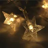 Strings Battery Star LED Eiszapfen-Licht 3m 5m 10m Weihnachtsschnur-Lichterketten im Freien wasserdichter Raum-Feiertags-DekorationLED
