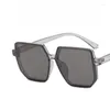 Солнцезащитные очки модные нерегулярные женские винтажные пластиковые многоугольные очки дизайн уличные очки UV400