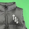 Trapstar American Tigo Logo czarna kamizelka bawełniana płaszcz modny wszechstronny kurtka para czołg top dorthsuit 2023 Winter High Street Jacke Blue