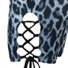 Women's Shorts Leopard Rompers Women Summer Short Pants Sleeve Tight Jumpsuits With Cross Straps For Girls Sexy V-neck Ladies