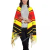 Sciarpe Moda personalizzata Gioielli tradizionali Kabyle Sciarpa con nappa Donna Inverno Autunno Caldo scialle avvolgente Donna Amazigh Tappeto etnico