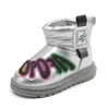 Bottes Chaussures chaudes pour enfants pour garçons filles chaussures d'hiver épaisses randonnée imperméable antidérapante hiver coton bottes de neige en plein air 231108